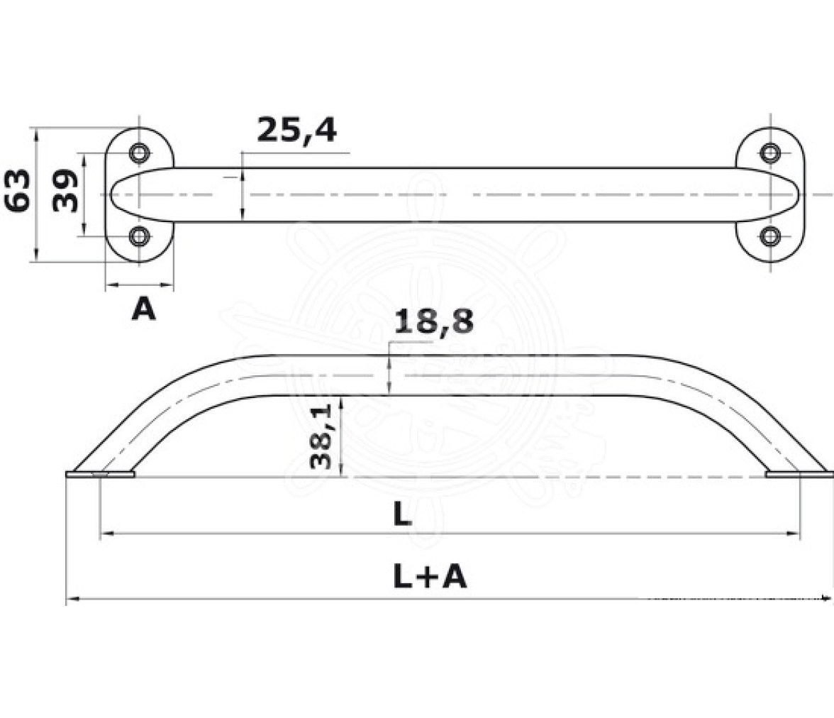 Barandilla Tubo Oval Acero Inox Externo