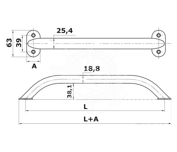 Barandilla Tubo Oval Acero Inox Externo