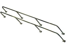 Barandillas laterales con montantes inclinados doble soporte central