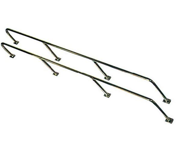 Barandillas laterales con montantes inclinados doble soporte central