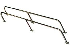 Barandillas laterales con montantes inclinados soporte central