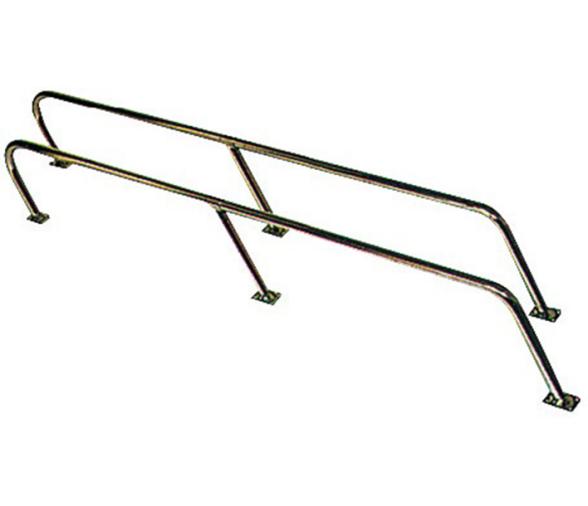 Barandillas laterales con montantes inclinados soporte central