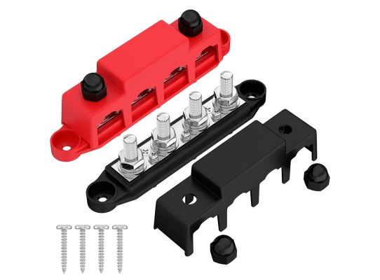 12V Power Distribution Block Bus Bar with Cover M10