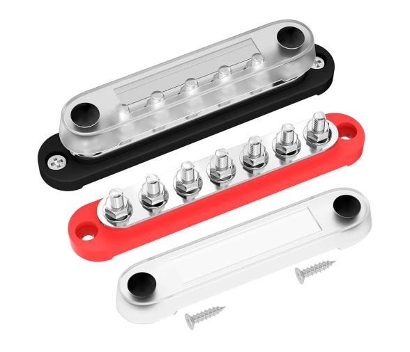 Barras de Bus Bar Positivo y Negativo M6 con Cubierta