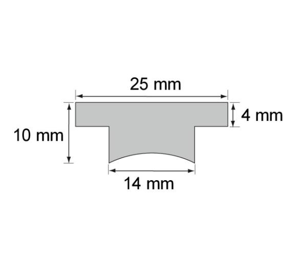 Barton Carro Escotero Polea de Reenvio con Cancamo Carril T 25 mm