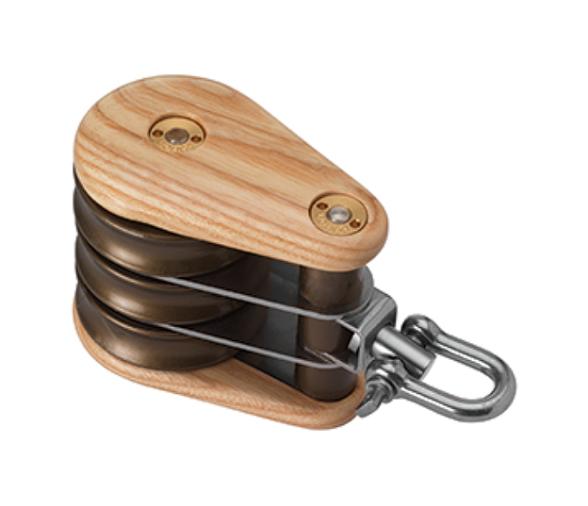 Barton Clásica Polea Triple con Grillete Giratorio