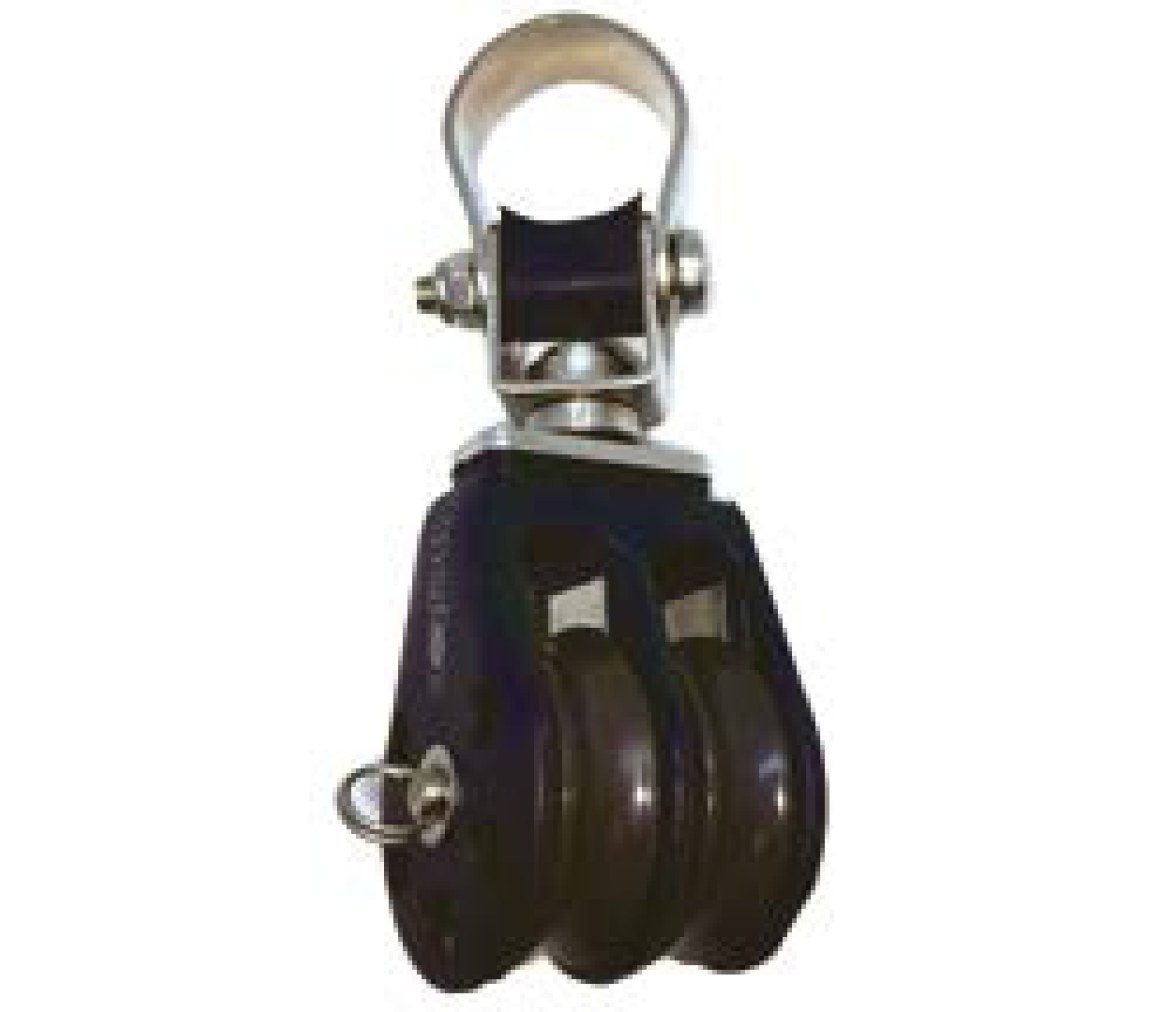 Barton Polea Candelero Doble Giratoria con Pin Removible.