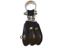 Barton Polea Candelero Doble Giratoria con Pin Removible.