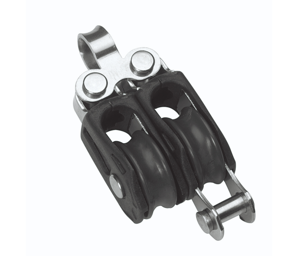 Barton Polea Doble Fija con Arraigo de Rodamiento N