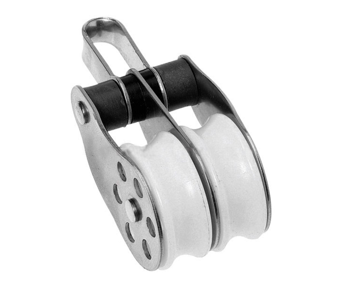 Barton Polea Doble Inox con Anilla de Rodamientos