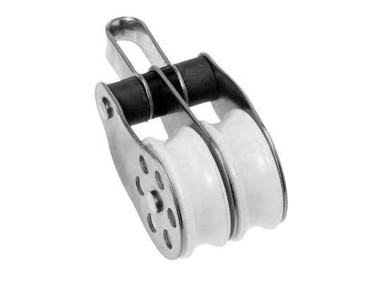 Barton Polea Doble Inox con Anilla de Rodamientos
