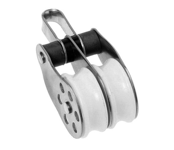 Barton Polea Doble Inox con Anilla de Rodamientos