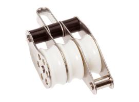 Barton Inox Triple Fixed Eye with Becket Ball Bearing Block