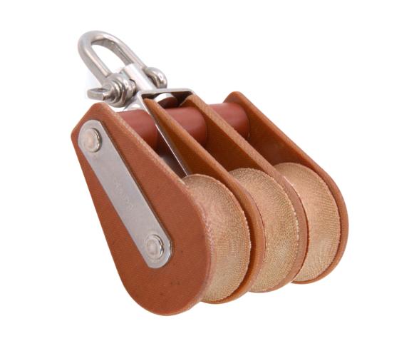 Barton Tufnol Polea Triple con Grillete Giratorio