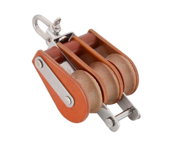 Barton Tufnol Polea Triple con Grillete Giratorio y Arraigo