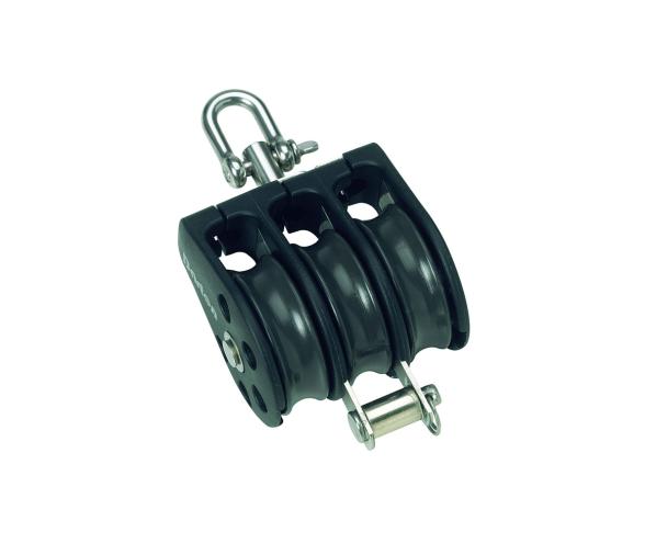 Barton Polea Triple Giratoria con Arraigo de Rodamiento N