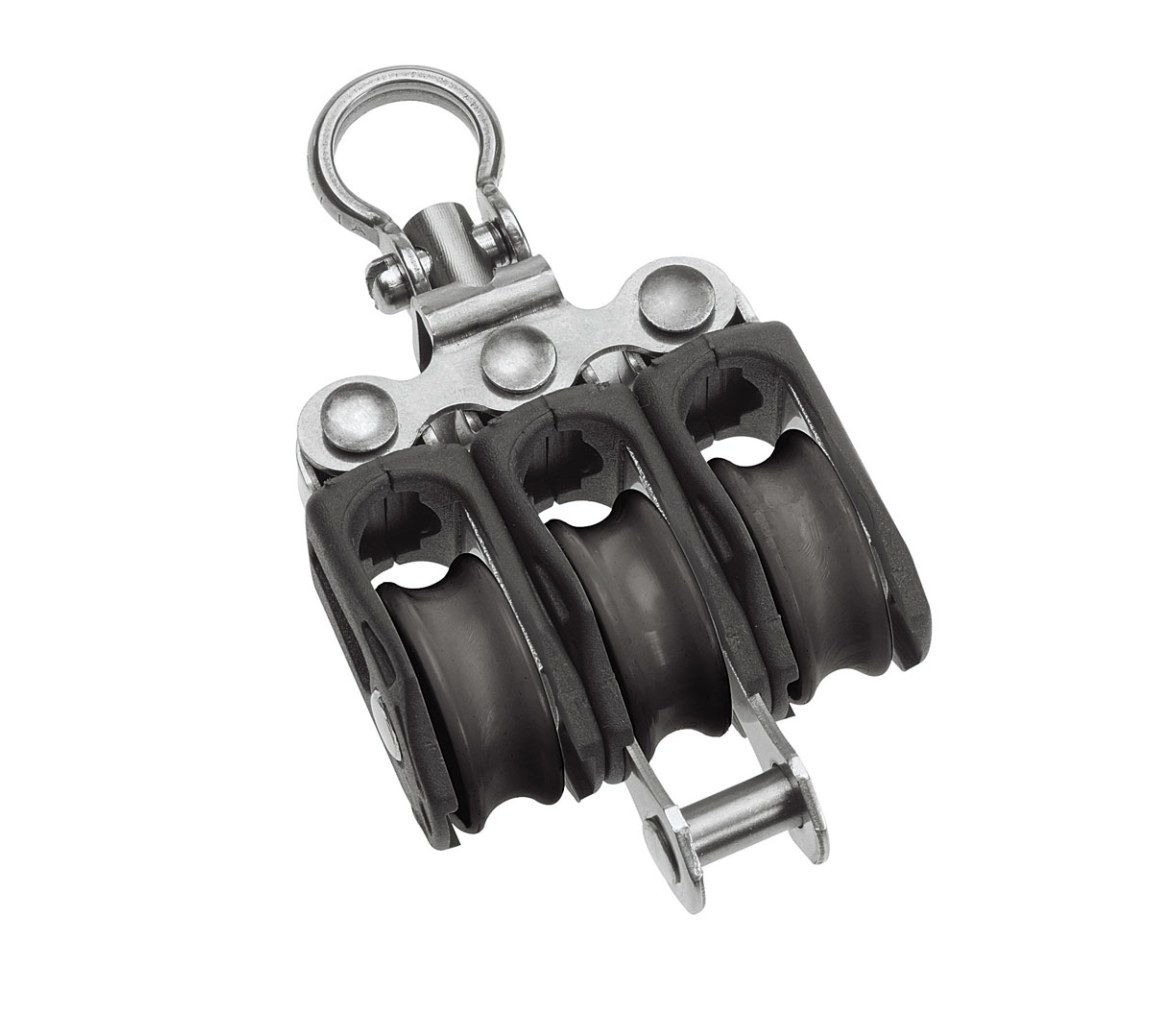 Barton Polea Triple Standard Giratoria con Arraigo  de Rodamientos N