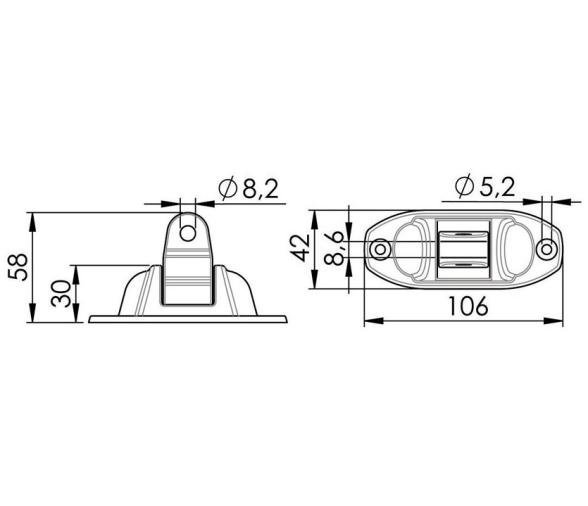 Base 180 Grados Articulada para Toldo Bimini