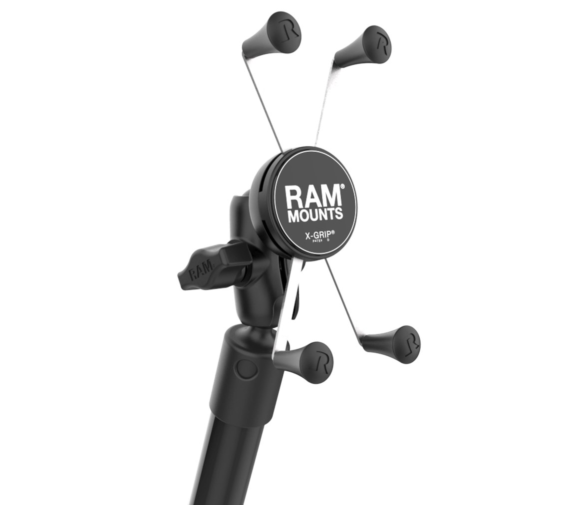 Base de tubo de kayak de 24" con soporte para teléfono X-Grip grande de RAM Pres