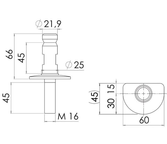 Base para Candelero 25 mm