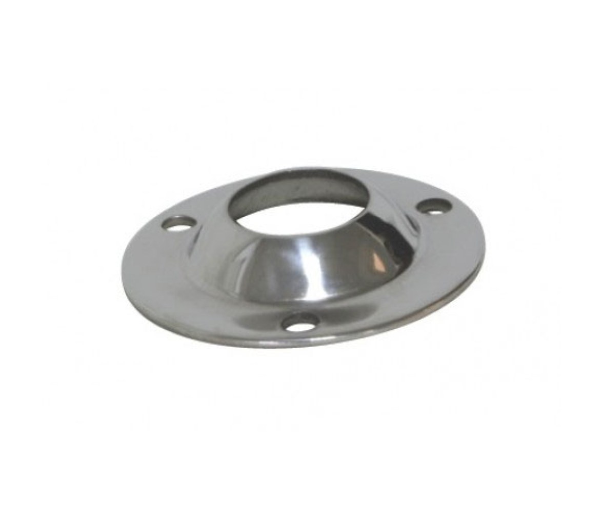 Base Redonda Inox para Escalera 22 mm