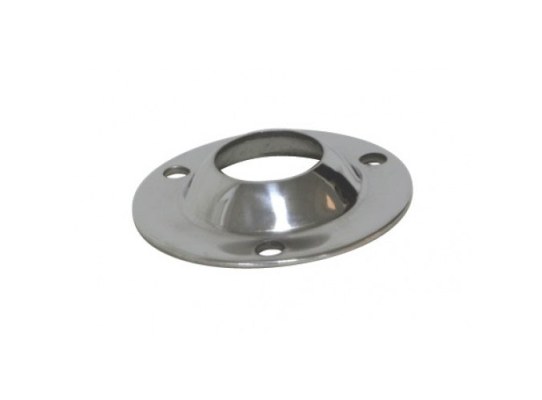 Base Redonda Inox para Escalera 22 mm