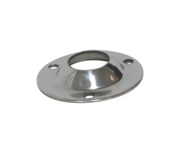 Base Redonda Inox para Escalera 22 mm