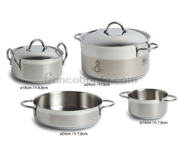 Bateria de Cocina Inox 6 piezas Kitchen Marine Business