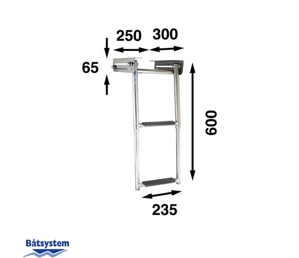 Batsystem Escalera Escamoteable para Plataforma 2 Peldaños