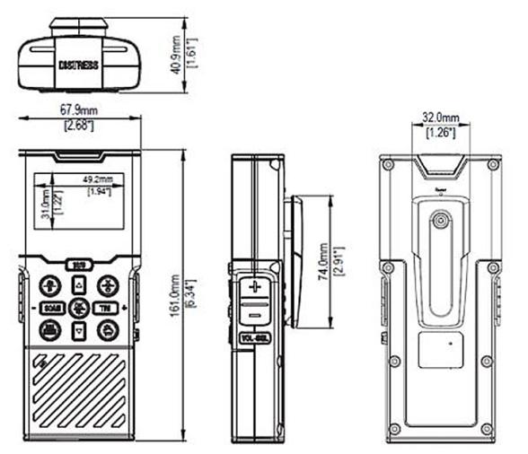 B&G Microtelefono H60 VHF Inalambrico