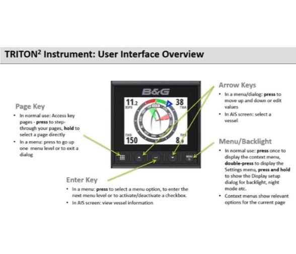 B&G Triton2 Viento Velocidad y Profundidad Inalambrico