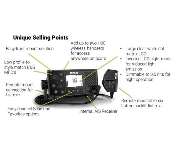 B&G V60 Emisora VHF con DSC y Receptor AIS