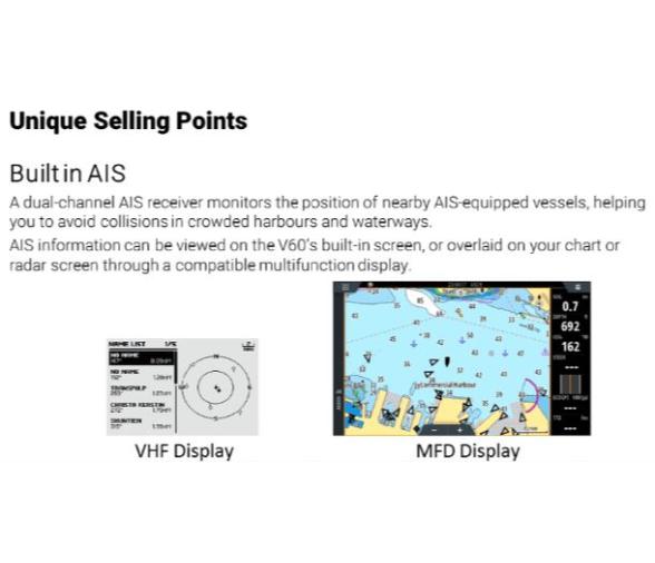 B&G V60 Emisora VHF con DSC y Receptor AIS