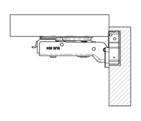 Bisagra Acero Inoxidable Half Overlay 110x64