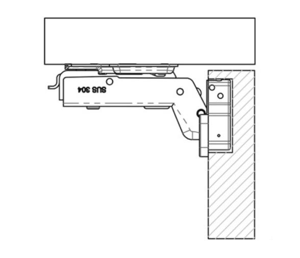 Bisagra Acero Inoxidable Inset 110x64