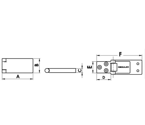 Bisagra Empotrar para Trampillas