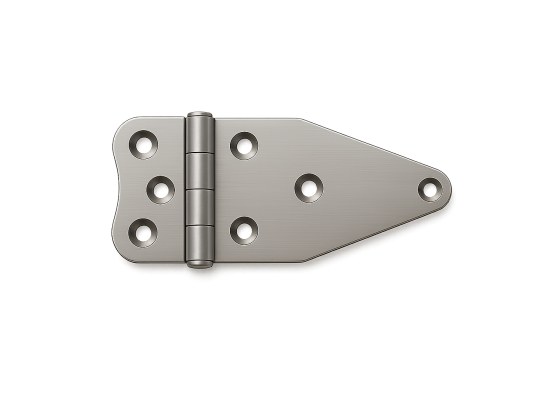 STAINLESS STEEL HINGE 129x40x2mm