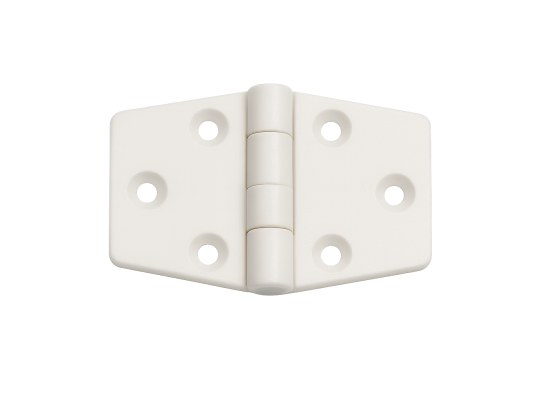 65 x 40 mm White Nylon Hinge