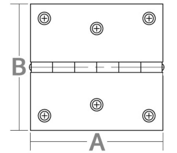 Bisagra Rectangular Acero Inoxidable 60 x 40 mm