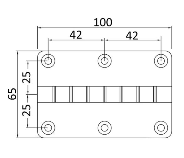 Bisagra Rectangular de Retención Inox