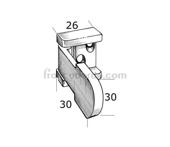 Bisagra Rectangular para Trampillas