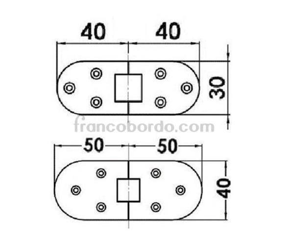 Bisagra Semicircular 180 Grados de Microfundicion
