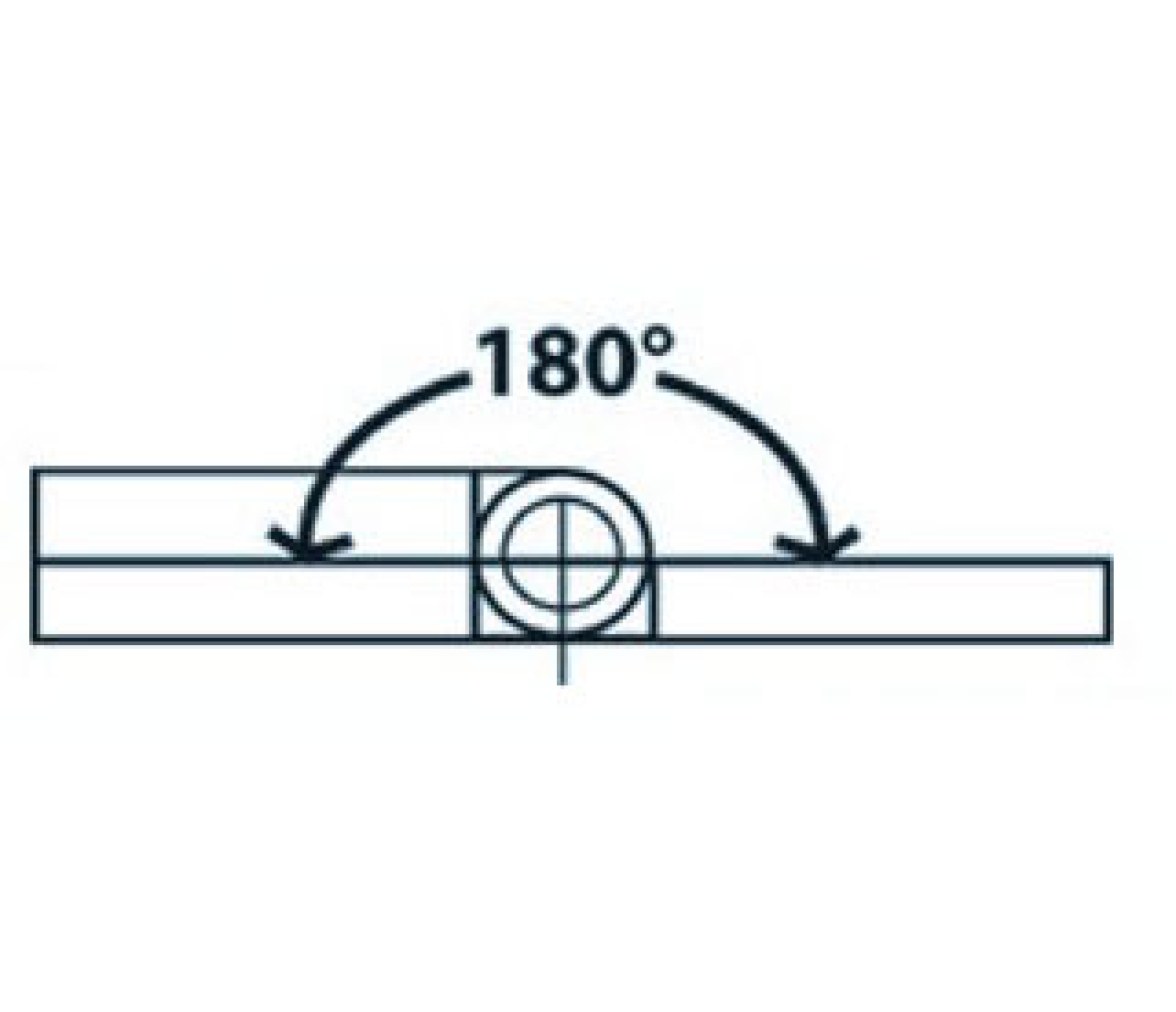 Bisagra Acero Inoxidable 145 x 65 mm Apertura 180 Grados