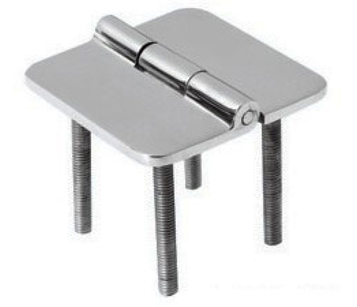 Bisagra Acero Inoxidable 66 x 66 mm con Pernos Apertura 180 Grados