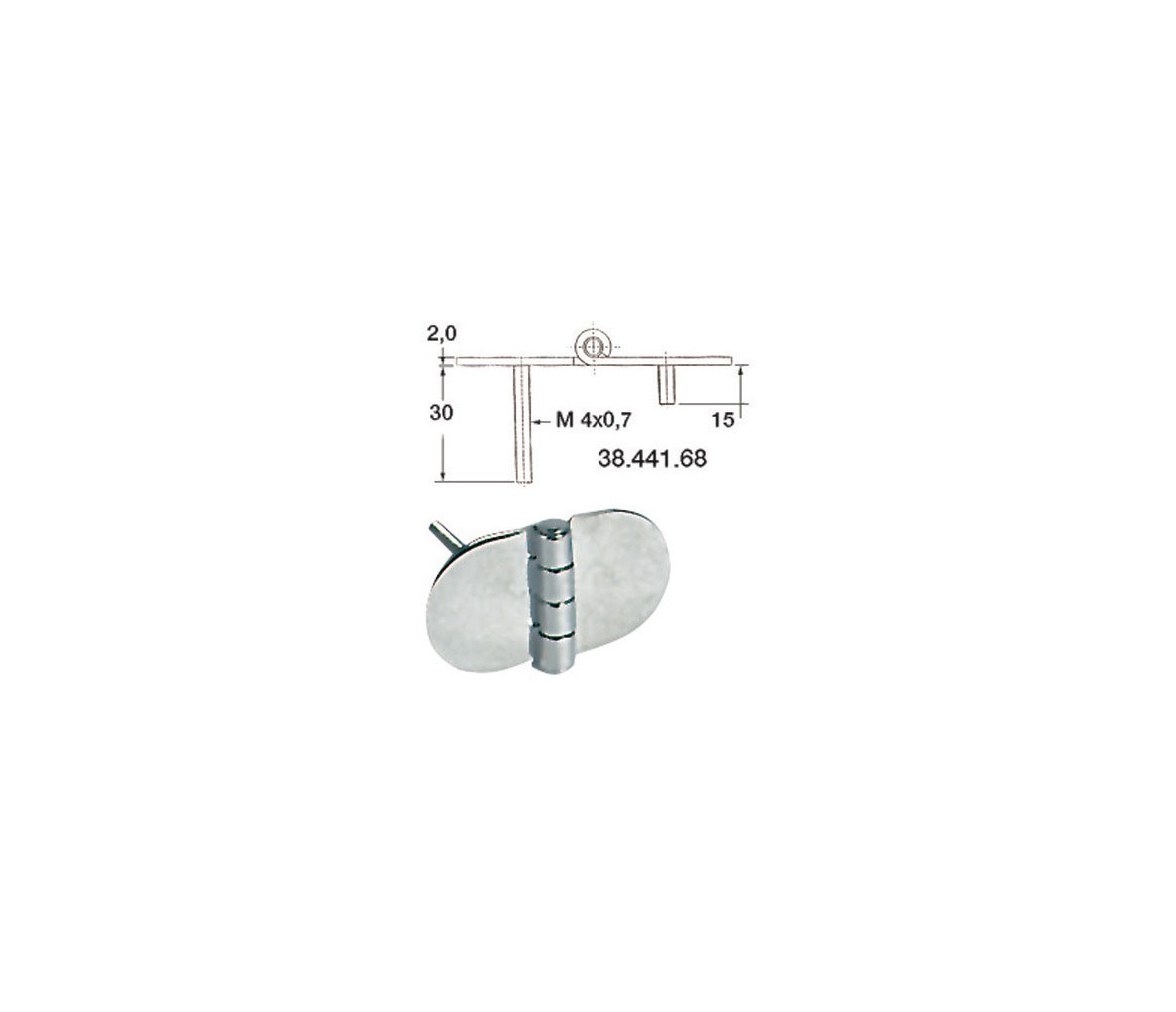 68.5 x 38.5 mmThickness Standard Pin Stainless Steel Hinge with Studs