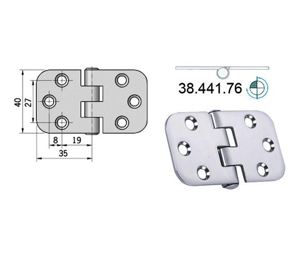 Bisagra Acero Inoxidable 70 x 39 mm Grosor 2 mm