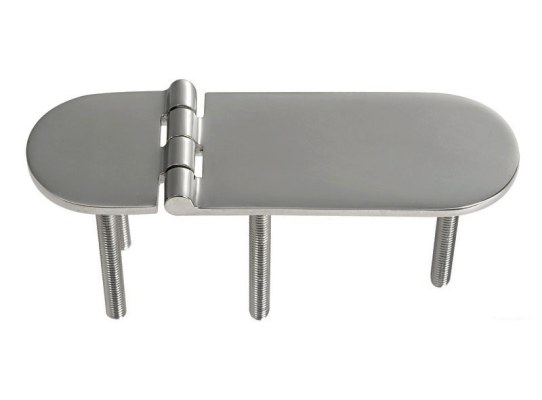 126 x 40 mm Inox Hinge 180 Degrees Opening with Studs