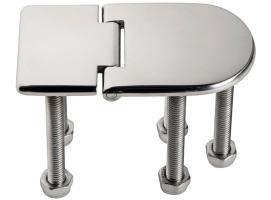 76 x 40 mm Inox Hinge 95 Degrees Opening with Studs