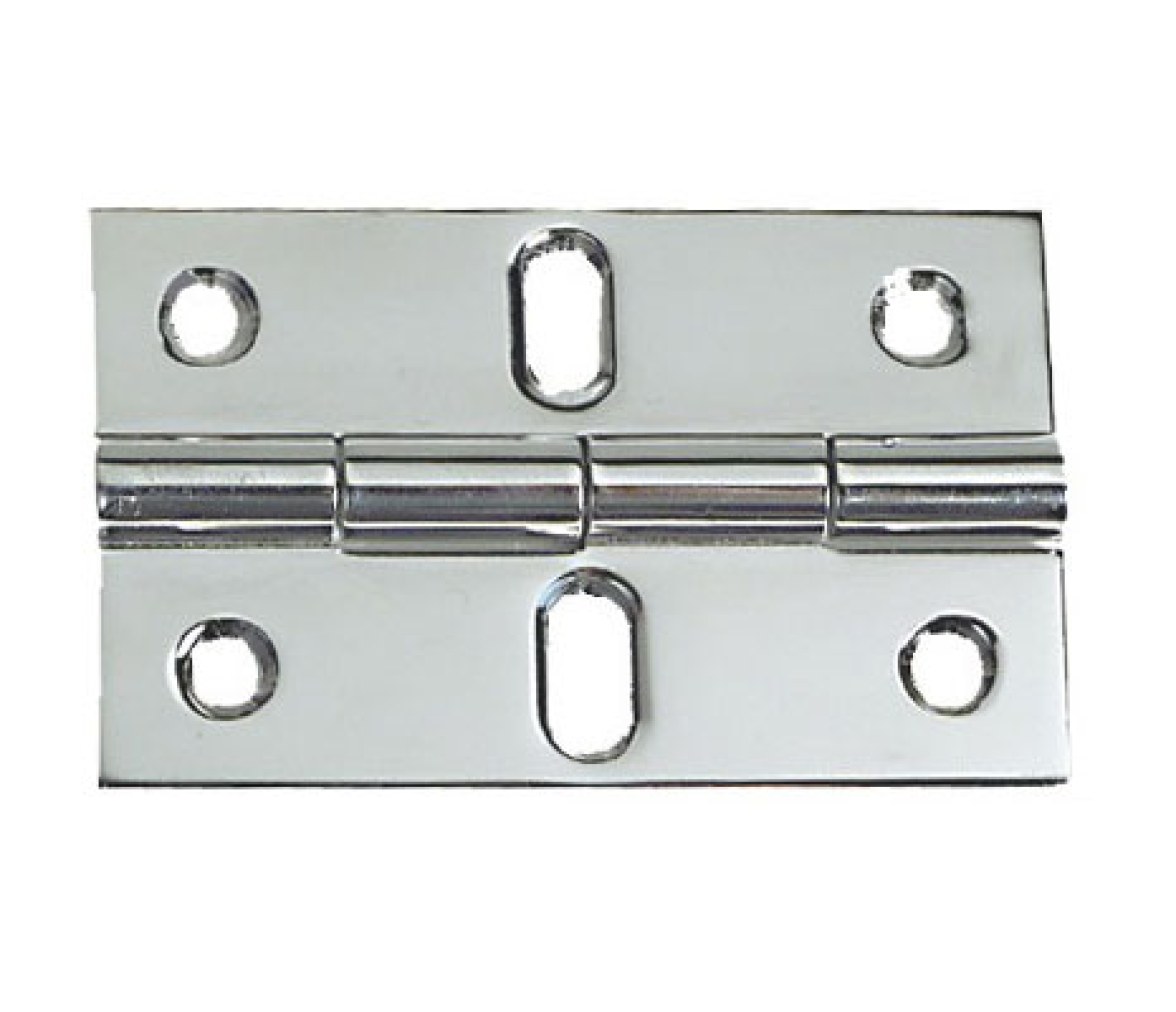 Bisagra Acero Inoxidable 80 x 50 mm Agujeros Centrales Ovalados