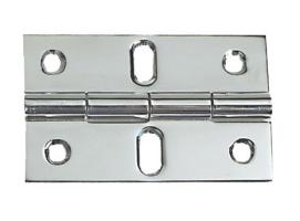 Bisagra Acero Inoxidable 80 x 50 mm Agujeros Centrales Ovalados